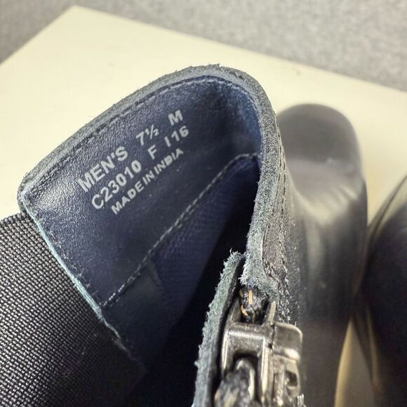 Cole Haan Signature Men's 7.5 Black Leather Side Zipper Ankle Booties Boots - Picture 7 of 10